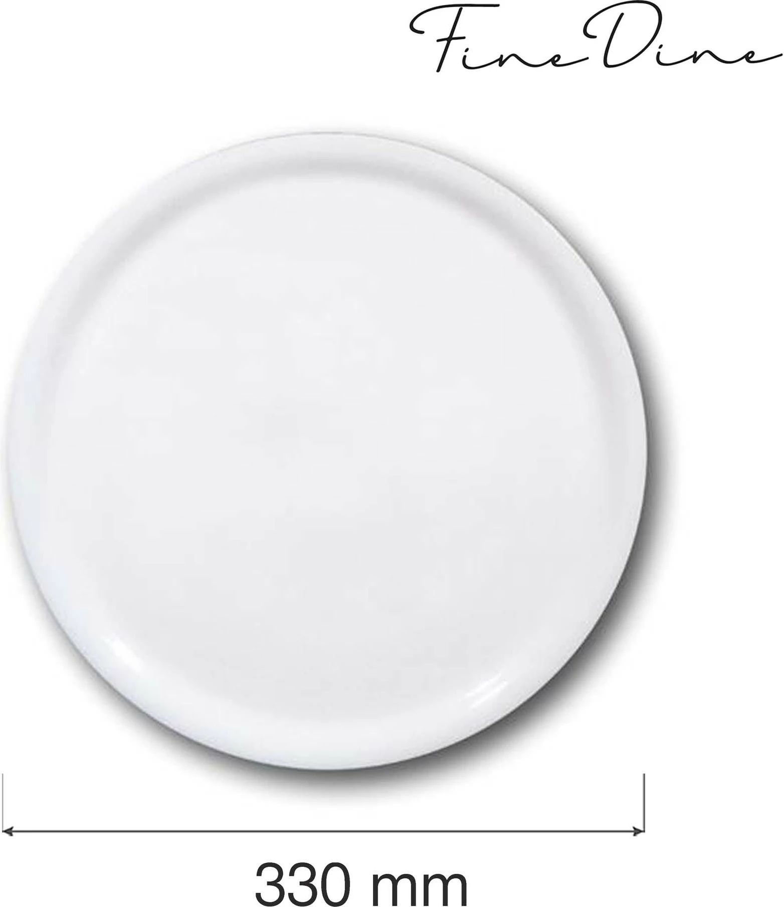 Pjatë pice Fine Dine Napoli ø330 mm, e bardhë, set 6 copë