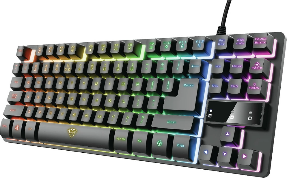 Set gaming Trust GXT794 3-në-1, tastierë TKL QWERTZ, Maus, Mauspad, RGB