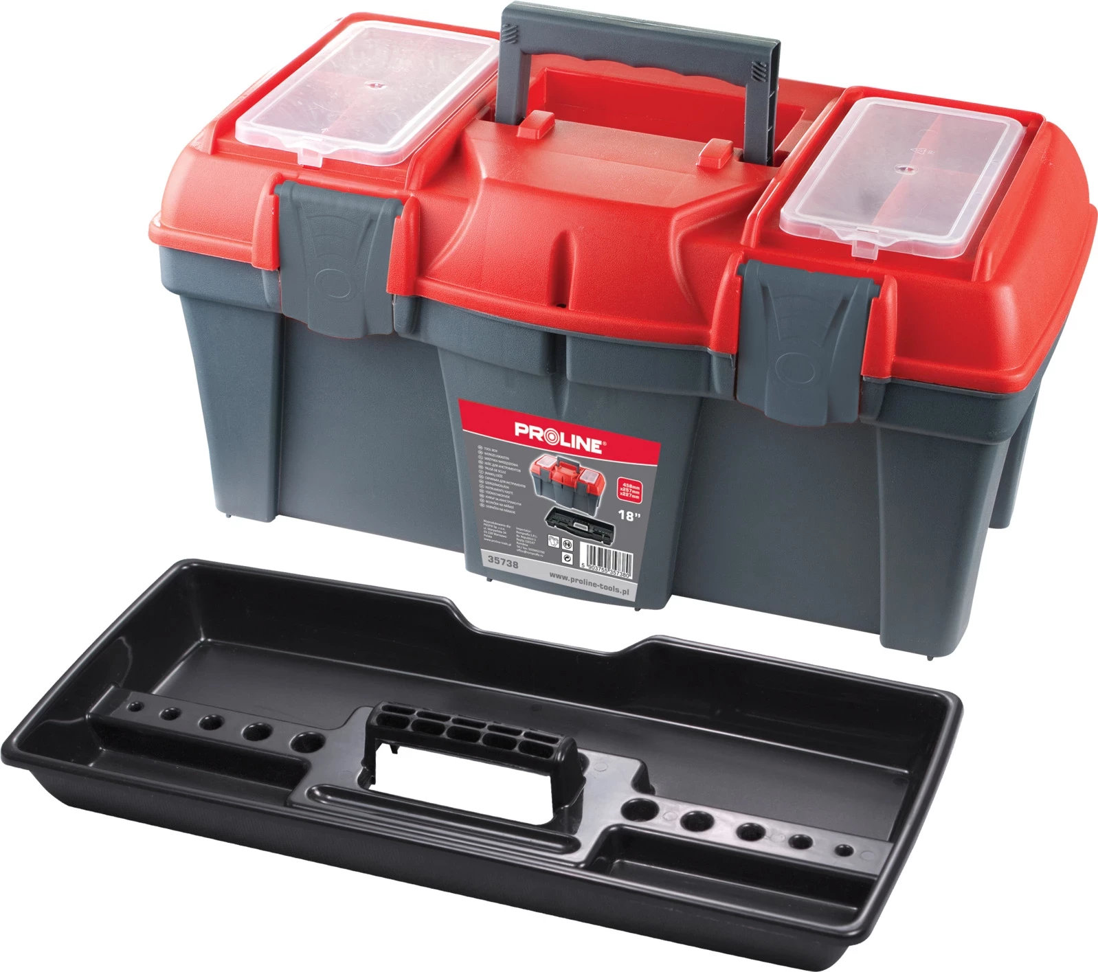 Kuti veglash PROLINE 35738 18\" kuqe/zezë