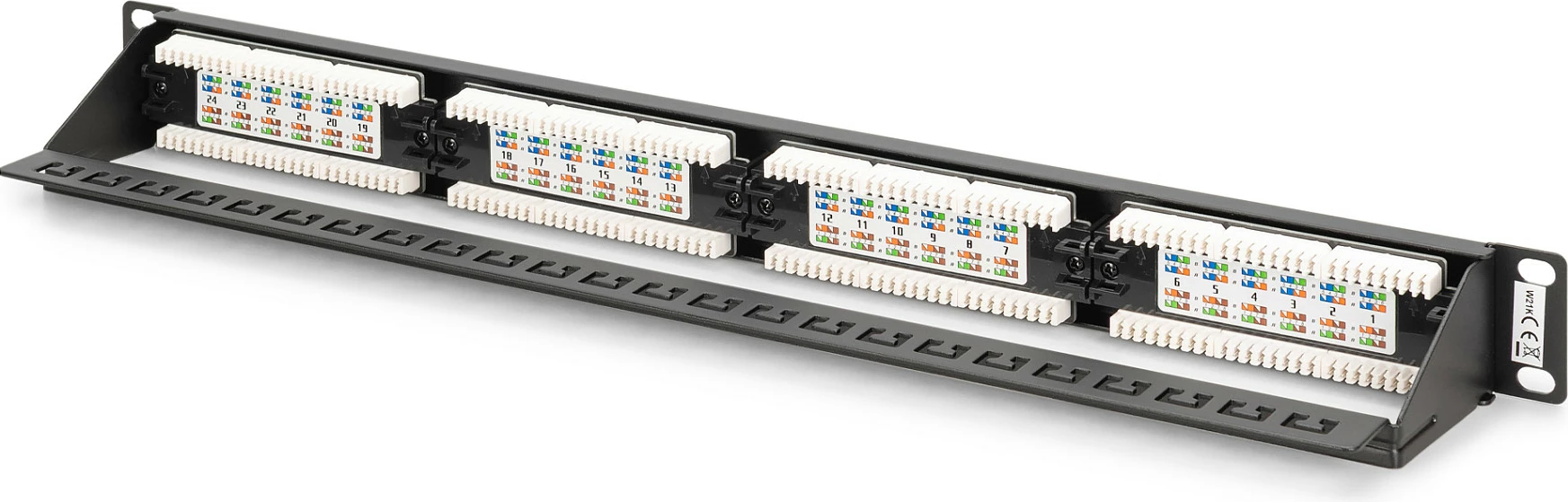Patch panel Digitus 1U 24-Port Cat6 RJ-45 LSA, unshielded, PoE, i zi