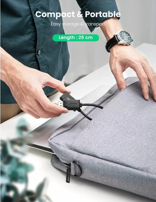 Adapter DisplayPort në HDMI UGREEN 70694 4K@60Hz, i zi