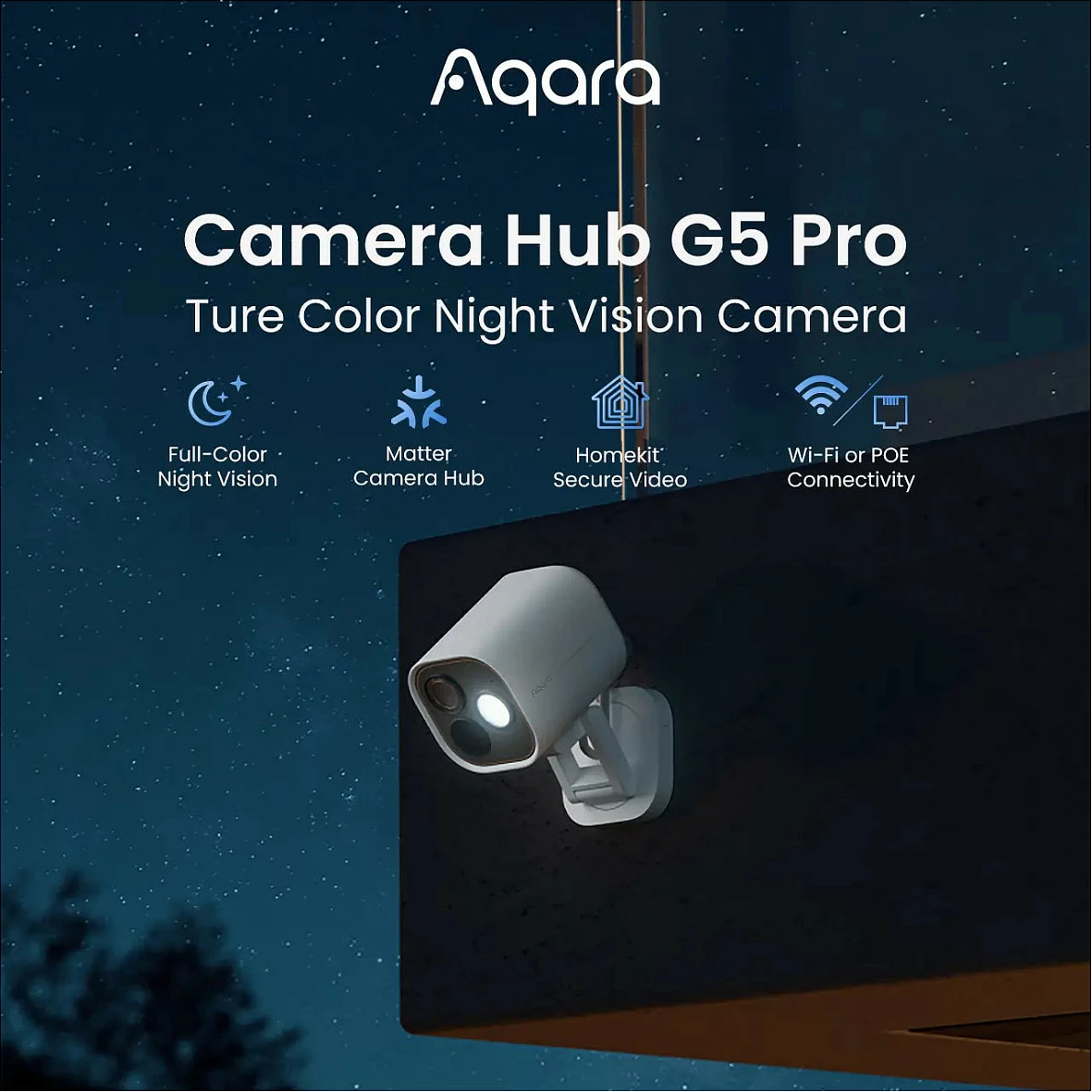 Kamerë sigurie IP Aqara Hub G5 Pro, 4MP 2.6K, PoE+, IP65, Night Vision, e bardhë