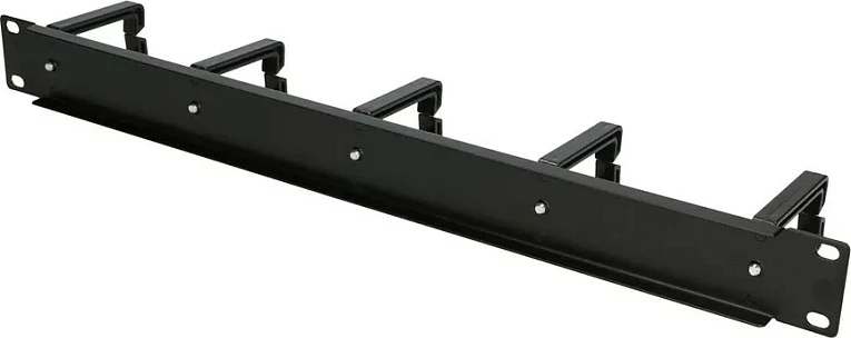 Panel menaxhimi kabllove Extralink 1U 19", me mbajtëse plastike, i zi