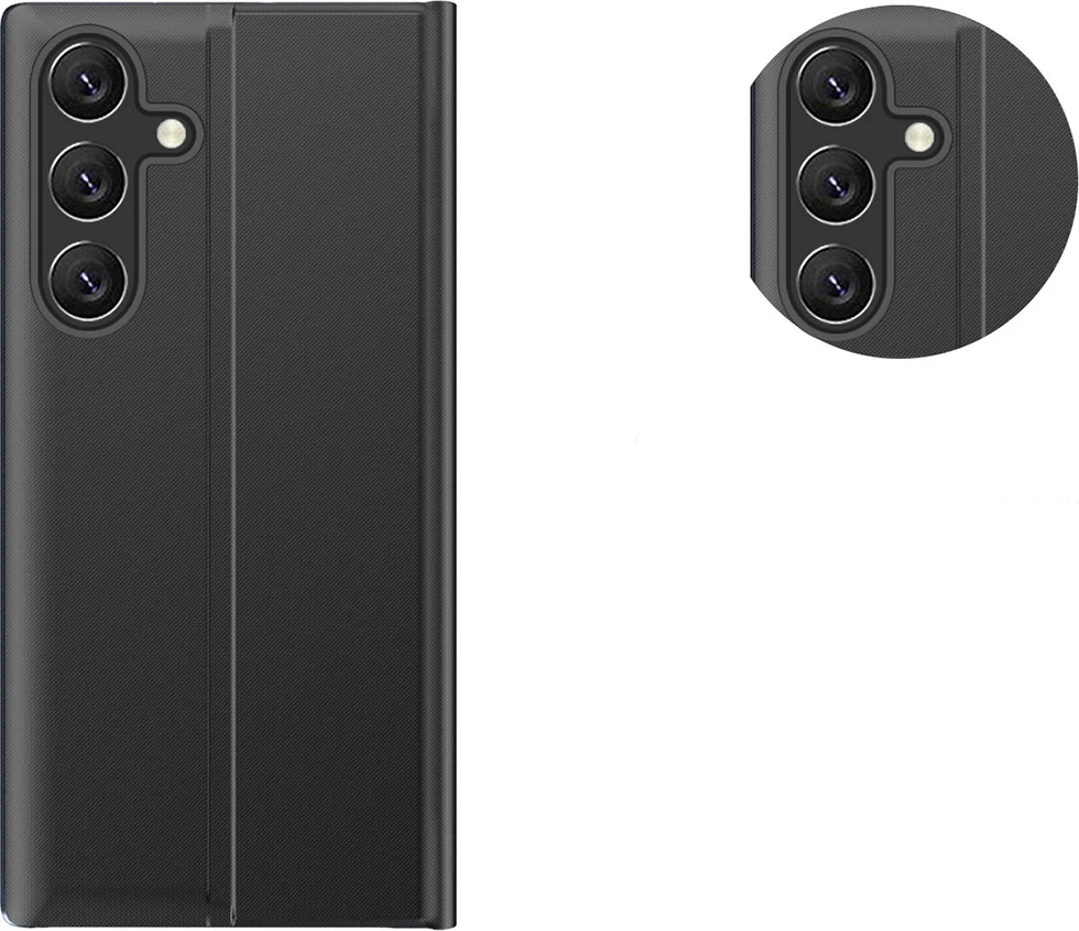 Mbështjellës Hurtel New Sleep Case për Samsung Galaxy A24 4G, me kapak dhe qëndrim, e zezë
