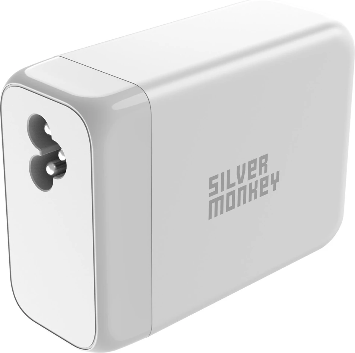 Karikues muri Silver Monkey SMA156, 200W, 3x USB-C PD, 1x USB-A QC 3.0, me kabllo të ndashme, Bardhë