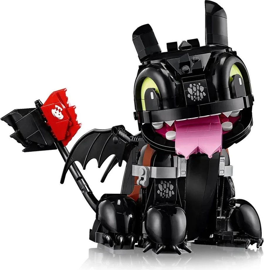 Set LEGO ICONS 10375 How to Train Your Dragon Toothless, për të rritur, i zi