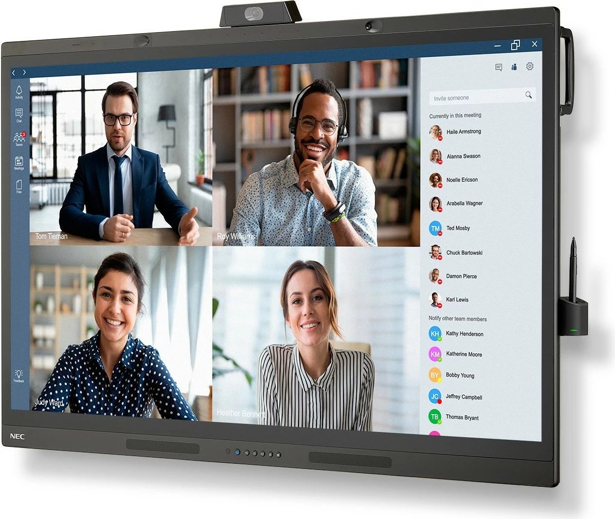 Ekran i madh me prekje SHARP NEC WD551 55 inç, 4K Ultra HD, 1.073 miliardë ngjyra, Ethernet, HDMI, i zi