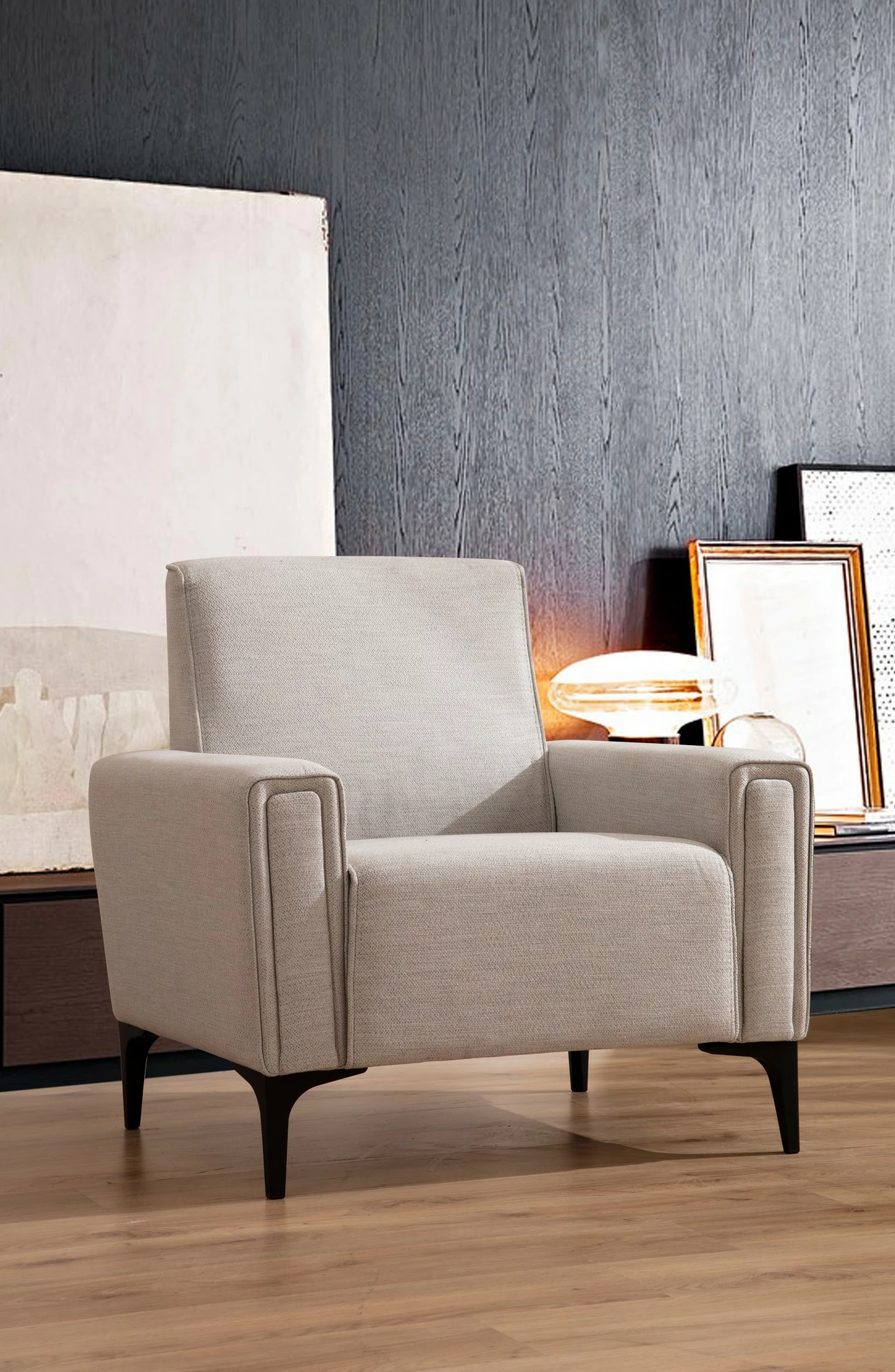Karrige një vendëshe Atelier del Sofa, Horizon, ngjyrë ecru