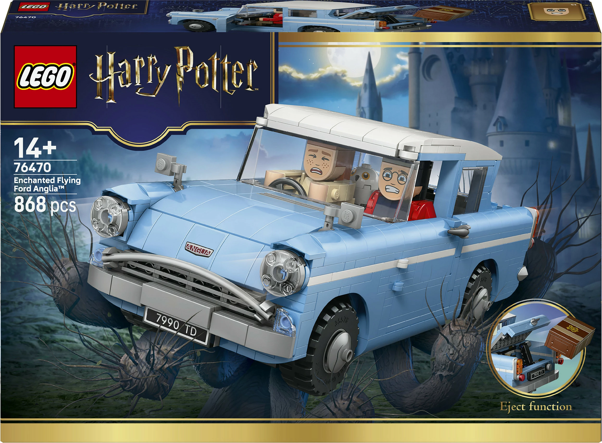Set ndërtimi LEGO Harry Potter 76470, Enchanted Flying Ford Anglia, 868 copë, multikolor