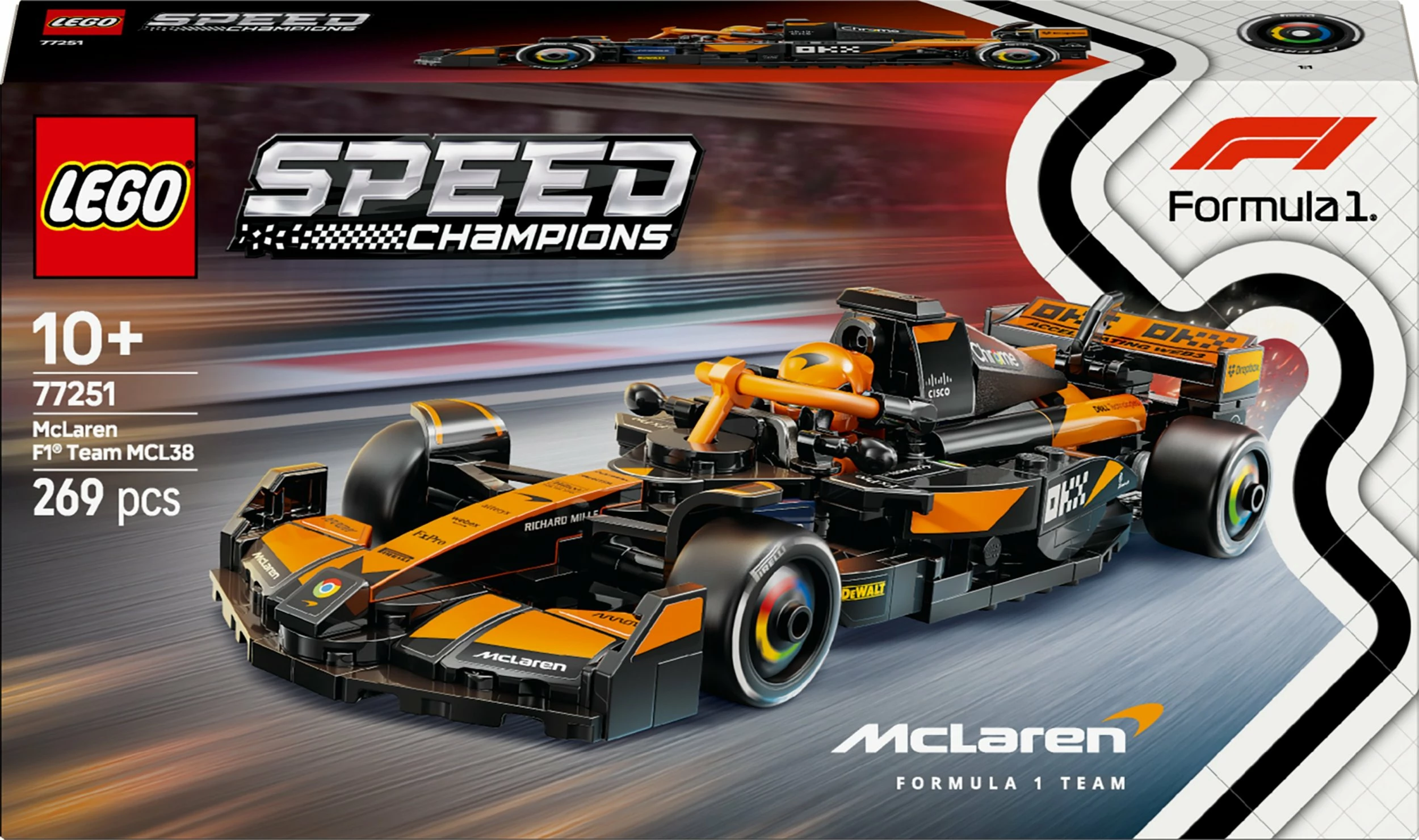 Set LEGO Speed Champions McLaren F1 Car MCL38 77251, 269 pjesë
