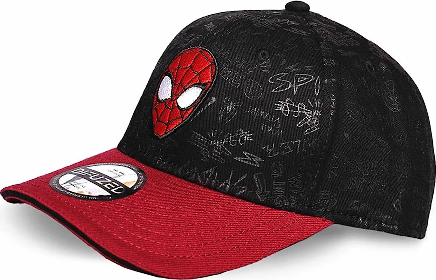 Kapelë fëmijësh Difuzed Spider-Man e rregullueshme, e ripërdorshme, e zezë/kuqe