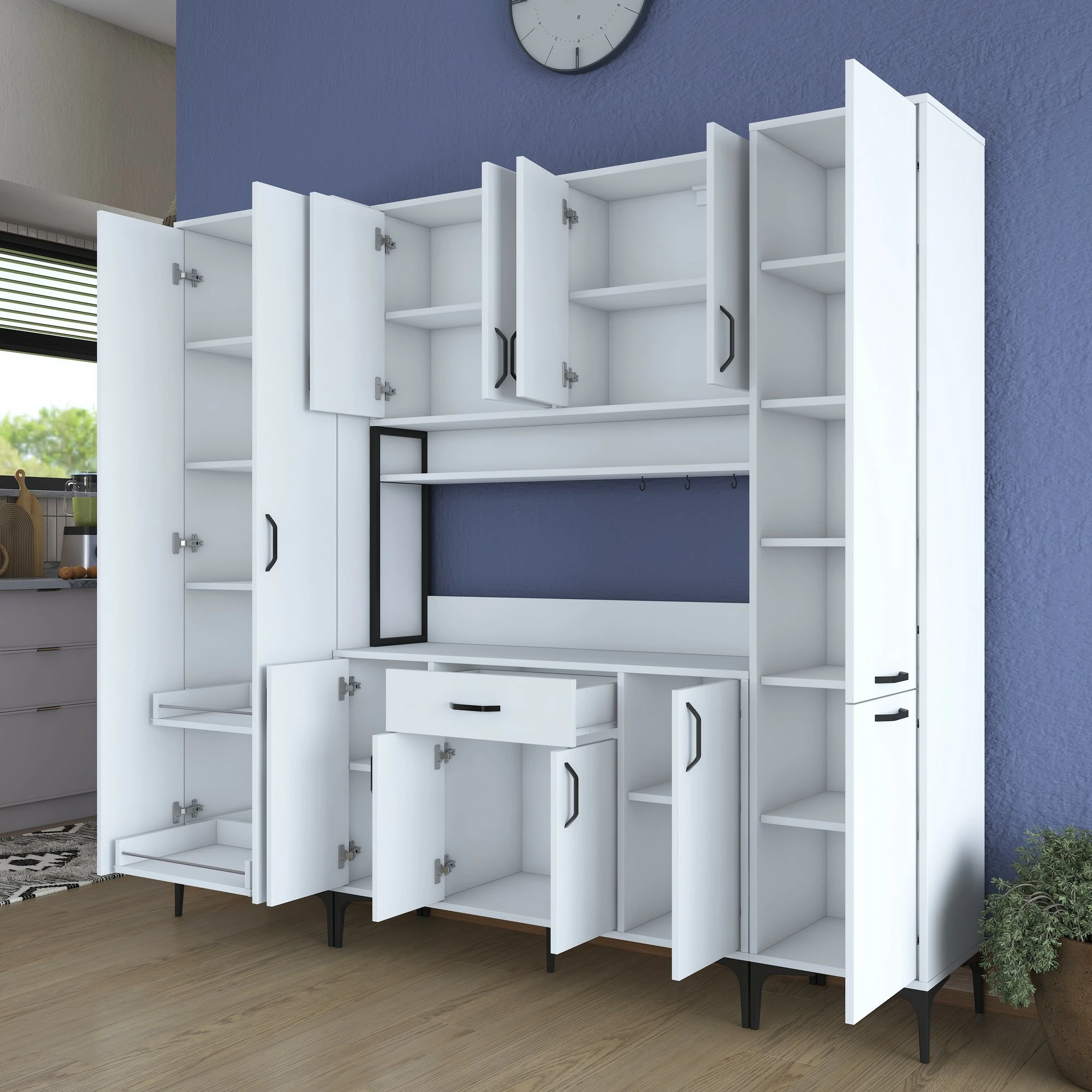 Dollap multifunksional Hanah Home, JE132 - 3053, ngjyrë e bardhë