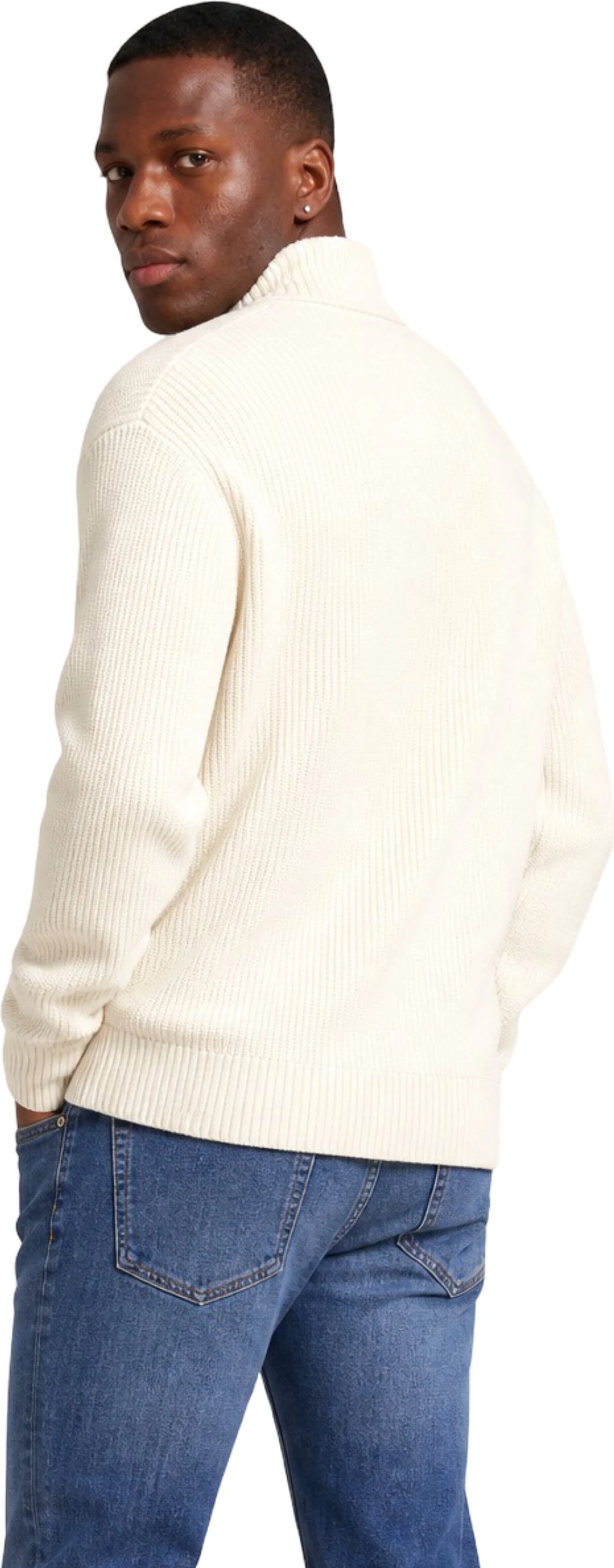 Xhemper për meshkuj Calvin Klein Jeans Mixed Stitch High J30J326204, krem [Madhësia: L]
