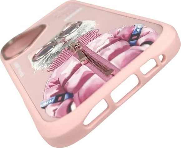 Mbështjellës Nimmy Cool&Cute 2.0 Cat për iPhone 16 6.1", hardcase, Rozë