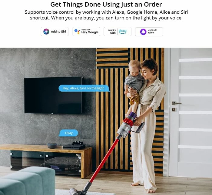 Switch muri smart SONOFF M5-1C-80, Wi‑Fi 2.4GHz, 1-kanal, standard EU, AC 120-240V, gri e errët, single