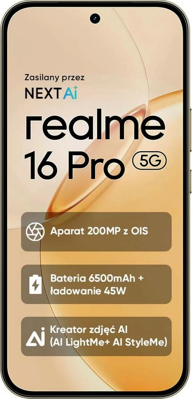 Celular realme 16 Pro 5G, 8GB RAM, 512GB, Master Gold
