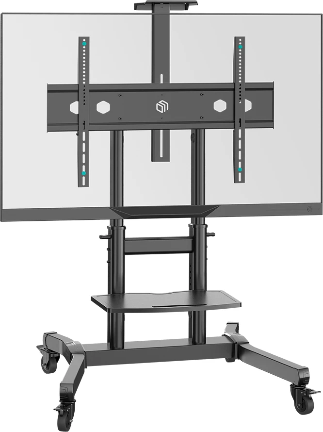 Stativ TV me rrota ONKRON për 50"-90", VESA 200x200-800x600, deri 100 kg, i zi