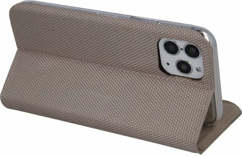 Mbështjellës flip ONASI Moon për Huawei P40 Lite E, magnetik, me xhep karte, Gold