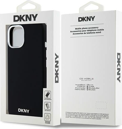 Mbështjellës DKNY Liquid Silicone MagSafe për iPhone 15 Plus / 14 Plus, i zi