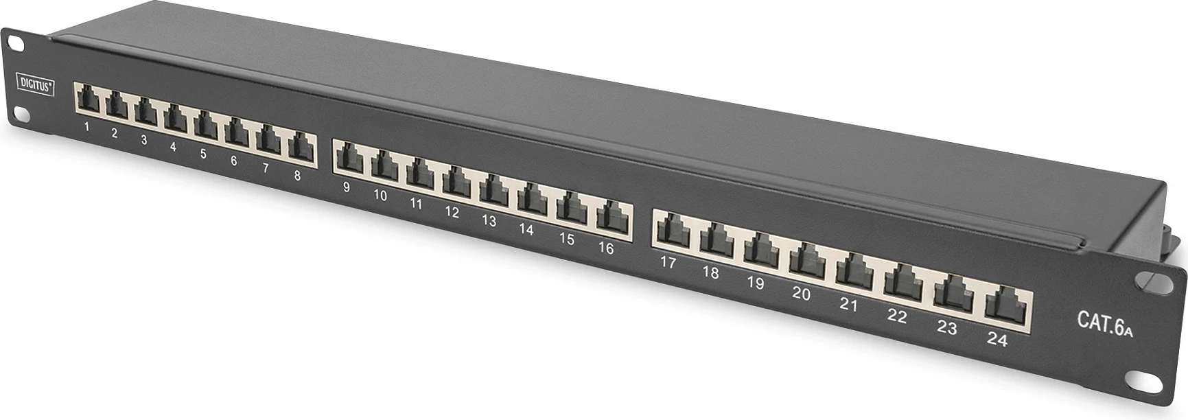 Patchpanel Digitus 24-port Cat6a, 1U, i zi