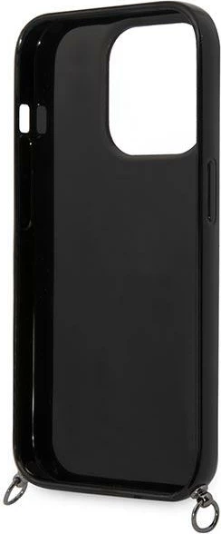 Mbështjellës Karl Lagerfeld KLHCP14LSTSTP për iPhone 14 Pro 6.1", Color Stripes, rozë/zi me rrip