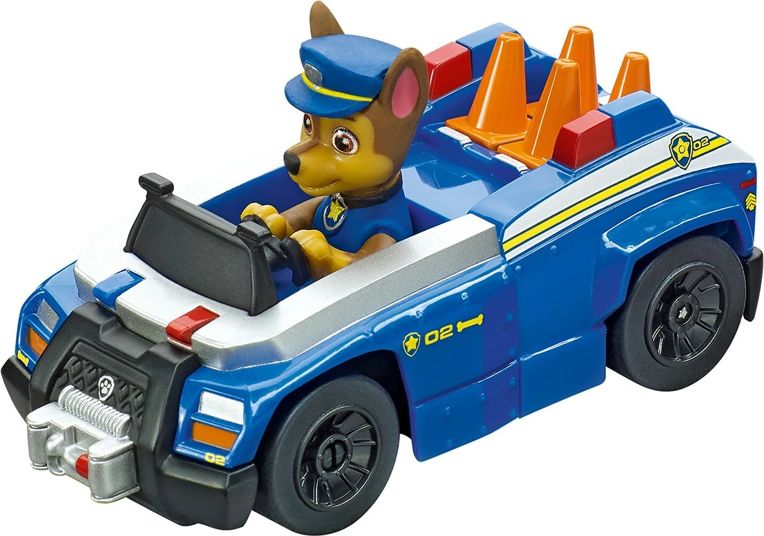 Set veturash Carrera RC Paw Patrol On the Track, plastikë, ngjyrë kaltër dhe e kuqe
