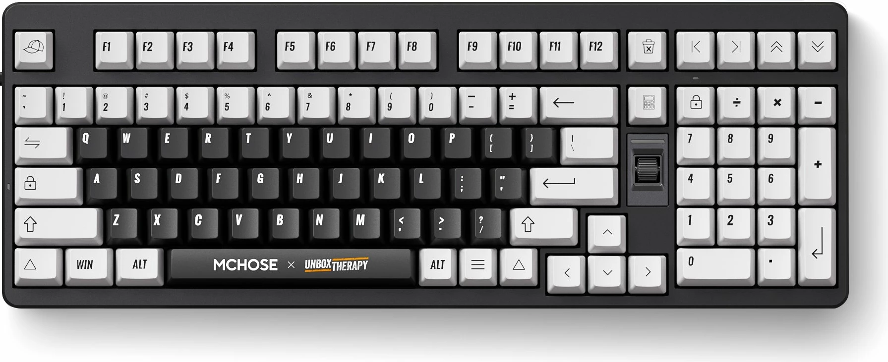 Tastierë mekanike MCHOSE UT98 (HW-UT98-1), 96% US, RGB, USB-C/2.4G/Bluetooth, Kailh Icy Creamsicle, bateri 10000mAh, e zezë