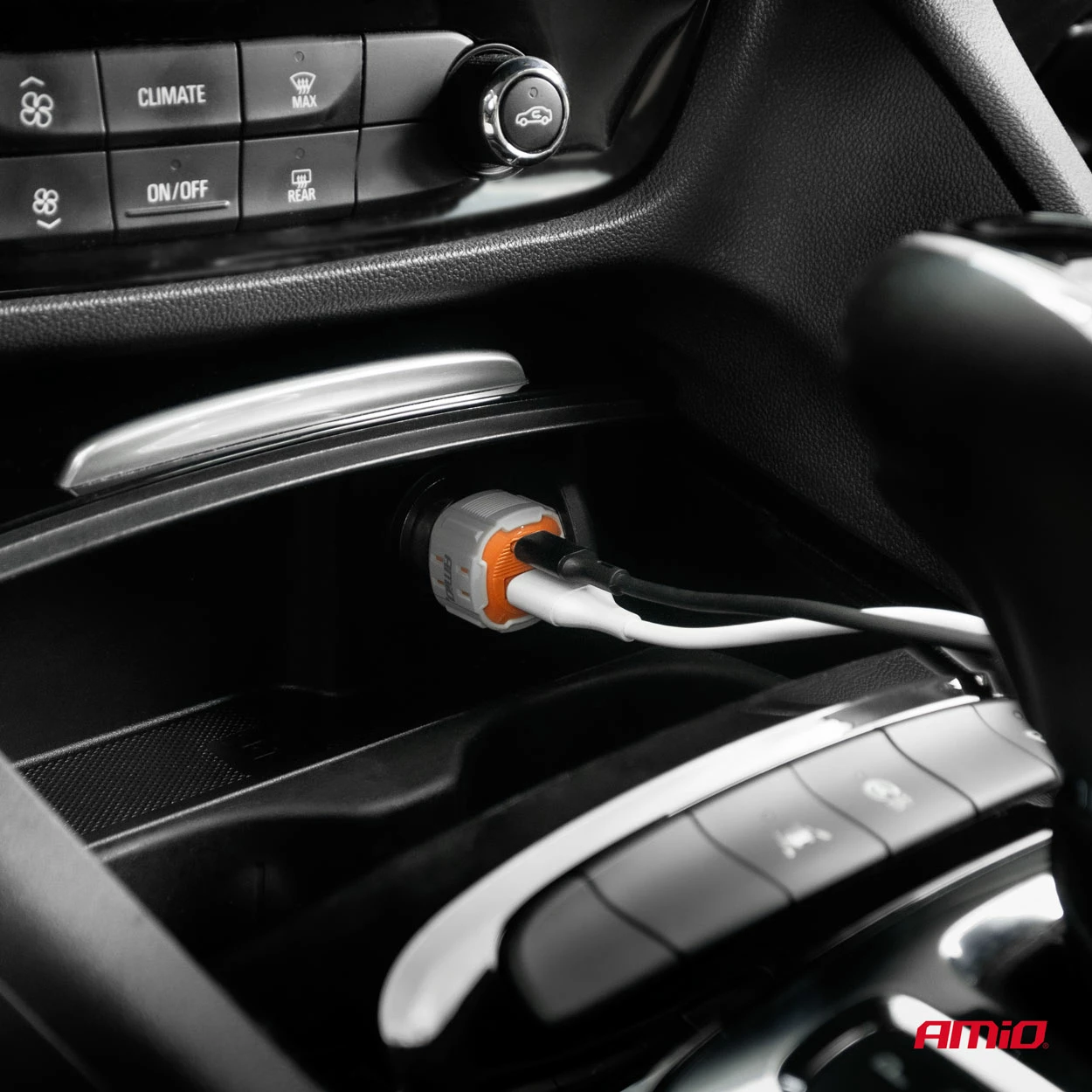 Karikues makine USB-A + USB-C 38W 12/24V 