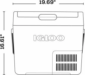 Frigorifer portativ me kompresor elektrik IGLOO ICF 18 10.3L, kaltër/gri