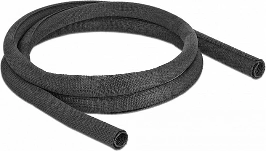 Mëngë e thurur për kabllo DeLOCK, vetë-mbyllëse, rezistente ndaj nxehtësisë, 2 m x 25 mm, e zezë