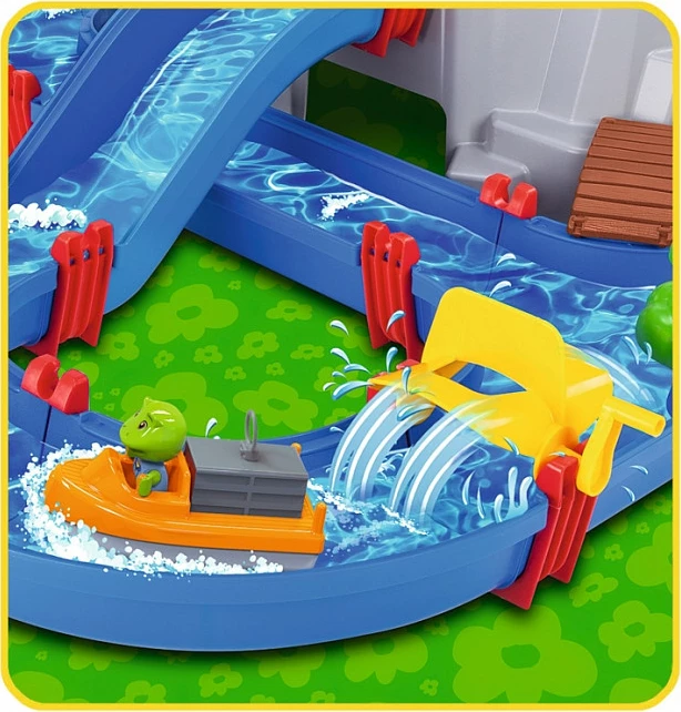 Set lodrash ujore Simba-Dickie MountainLake, 44 copë, me 2 figura dhe 2 varka, shumëngjyrësh