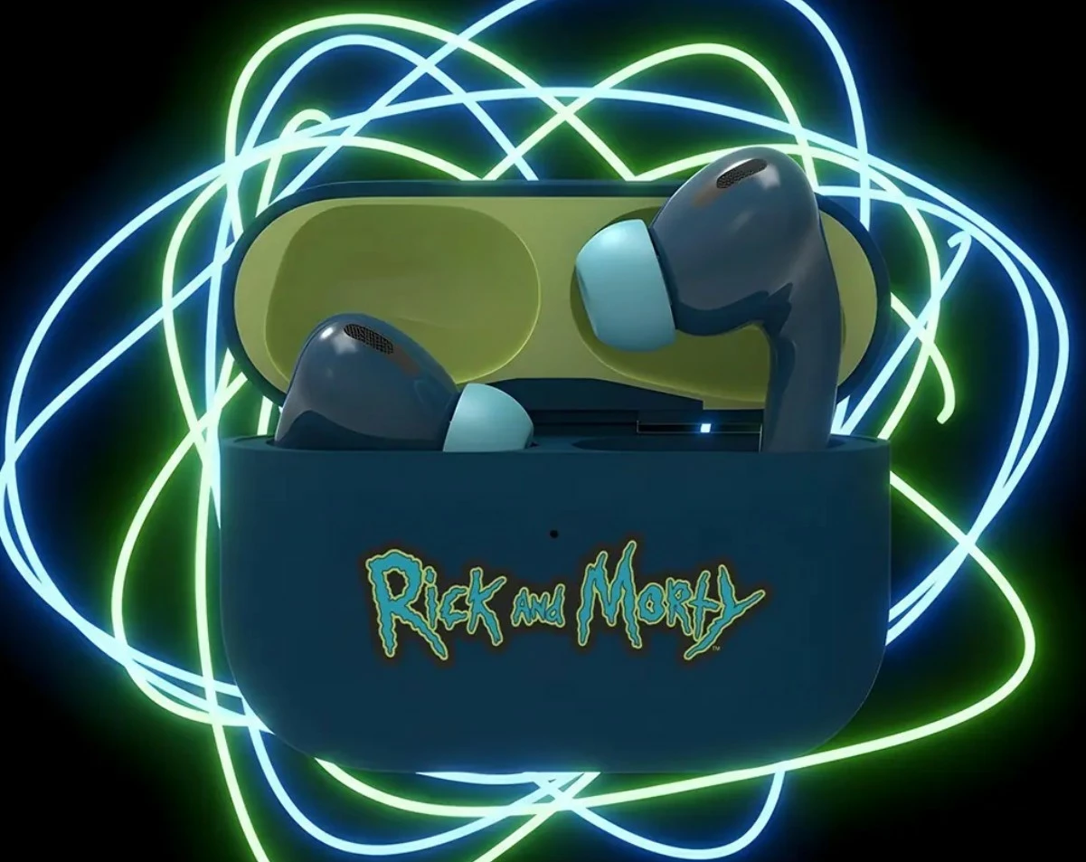 Kufje Moye Rick and Morty True Wireless, Bluetooth 5.4, USB-C, 4 orë, blu e errët