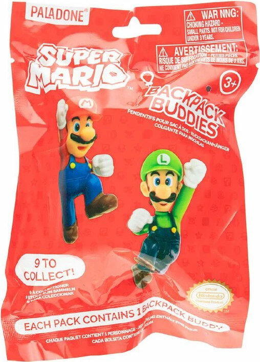 Obezek Paladone Super Mario Backpack Buddies, figurë koleksionuese 5.1 cm, blind bag (1 copë)