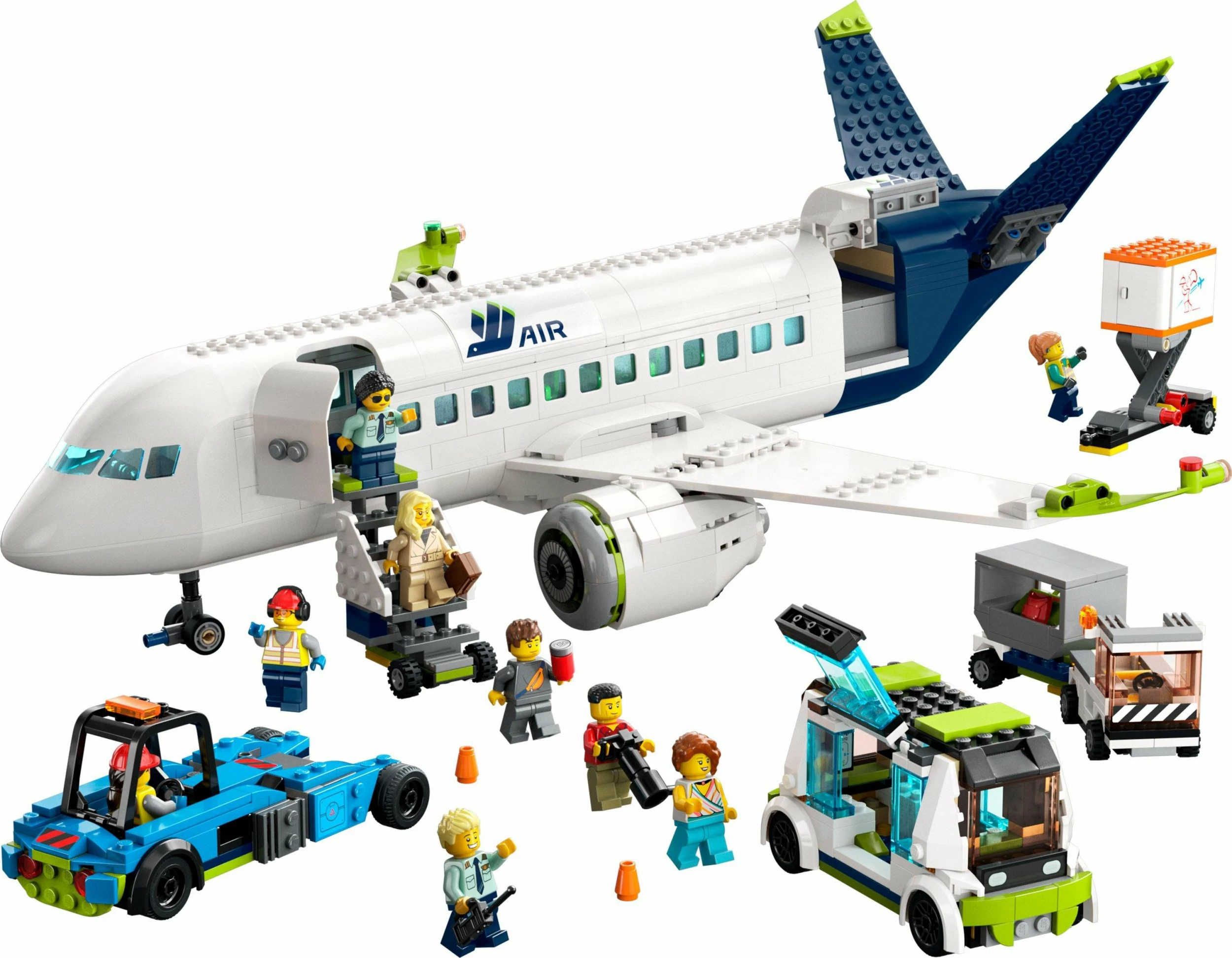 Set LEGO City Passenger Airplane 60367, 913 copë, 9 minifigura, 7+