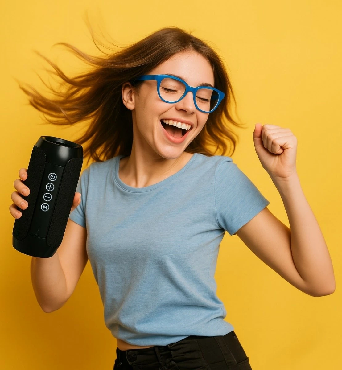 Altoparlant Bluetooth portabël, SQUEAK Jet SQ1008, 14W, Bluetooth 5.3, USB-C, mono, i zi