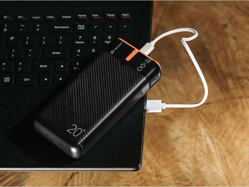 Powerbank Tracer Energen 20000mAh, portokalli/zi