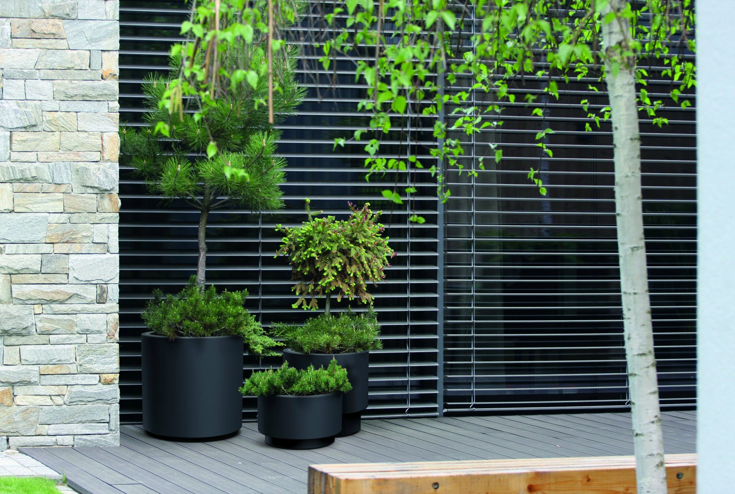 Vazo lulesh Prosperplast HEOS DBHER400-S433 39x39x38 cm me insert, antracit