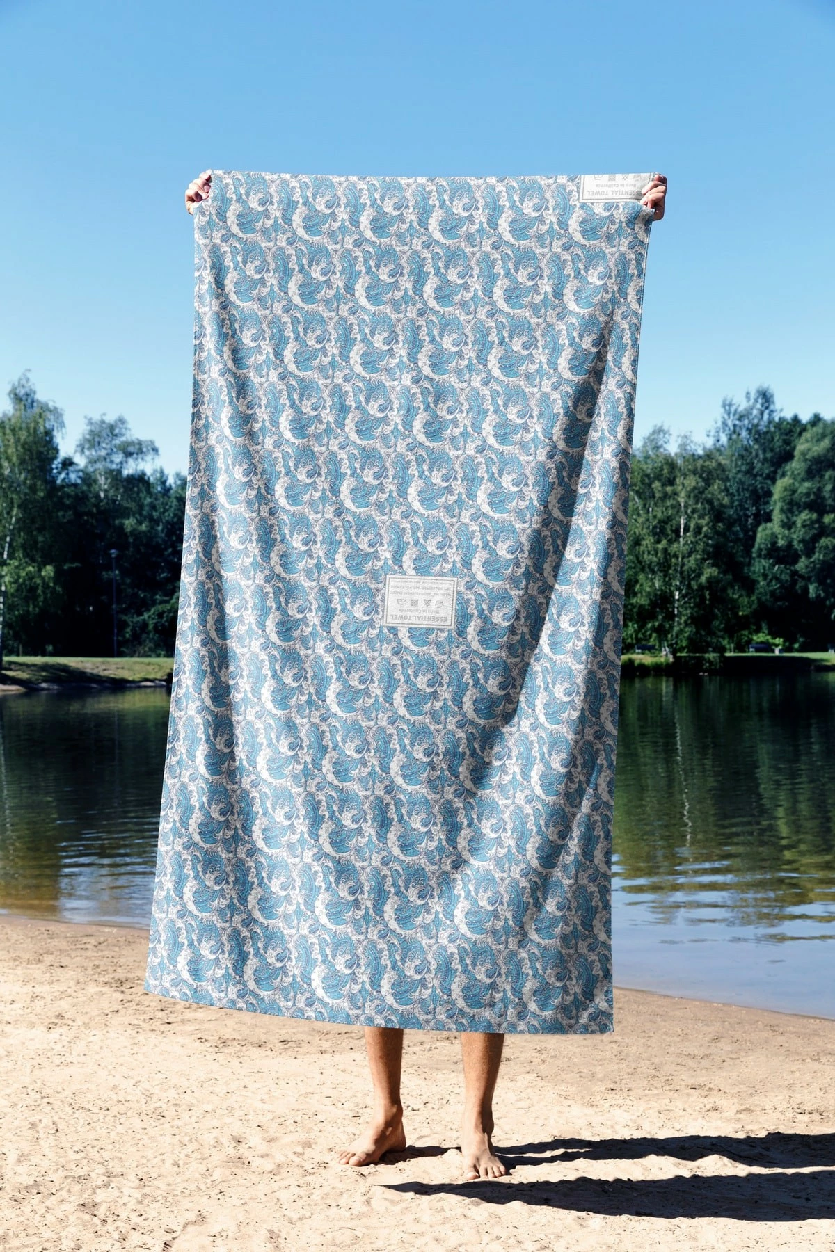 Peshqir plazhi Mijolnir, The Great Wave, shumëngjyrësh, 70x130cm