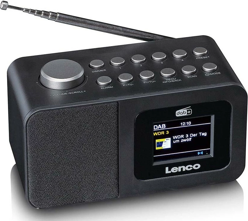 Radio Lenco CR-625BK, DAB+, FM, e zezë