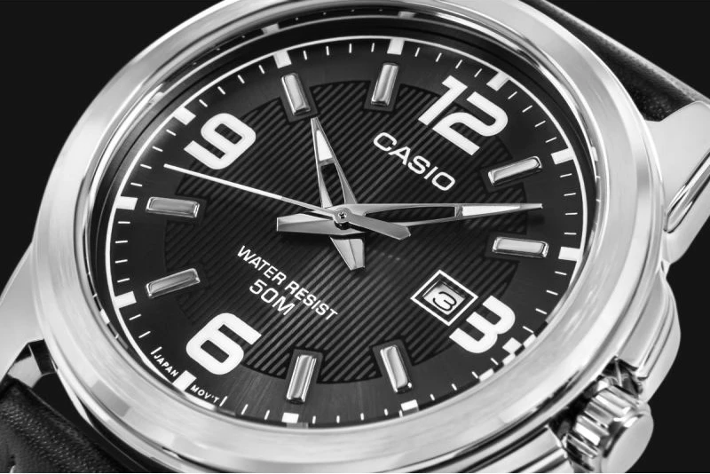 Orë dore për meshkuj CASIO MTP-1314PL-8AVEF, e zezë, me kuti