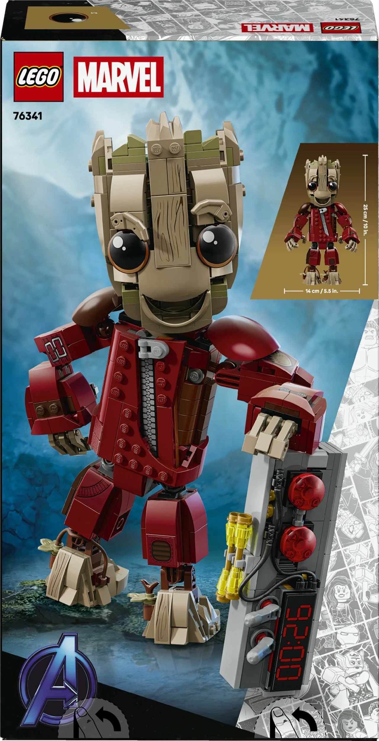 Set LEGO Marvel Groot në kostum Ravager 76341, 604 copë