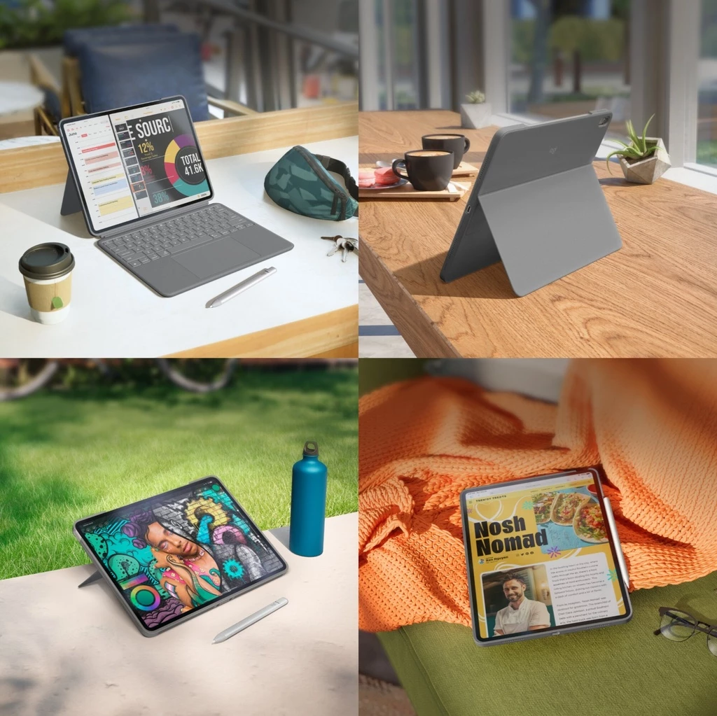 Logitech Combo Touch for iPad Air 13-inch (M2) - Grey - US INT'L