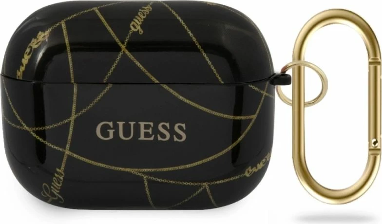 Kapak AirPods Pro Guess GUACAPTPUCHBK Gold Chain, i zi