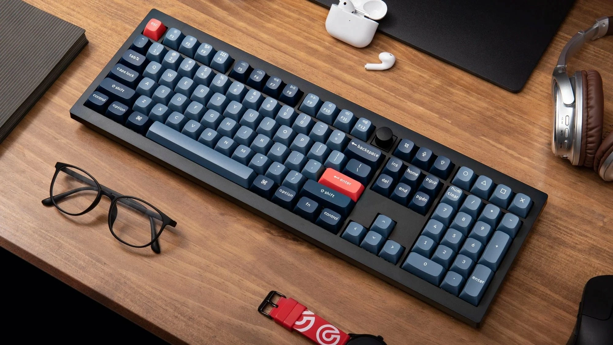 Tastierë mekanike Keychron V6 Max QMK/VIA (V6M-D1) 100% US, Gateron Jupiter Red, RGB, Bluetooth/2.4GHz/USB-C, e zezë