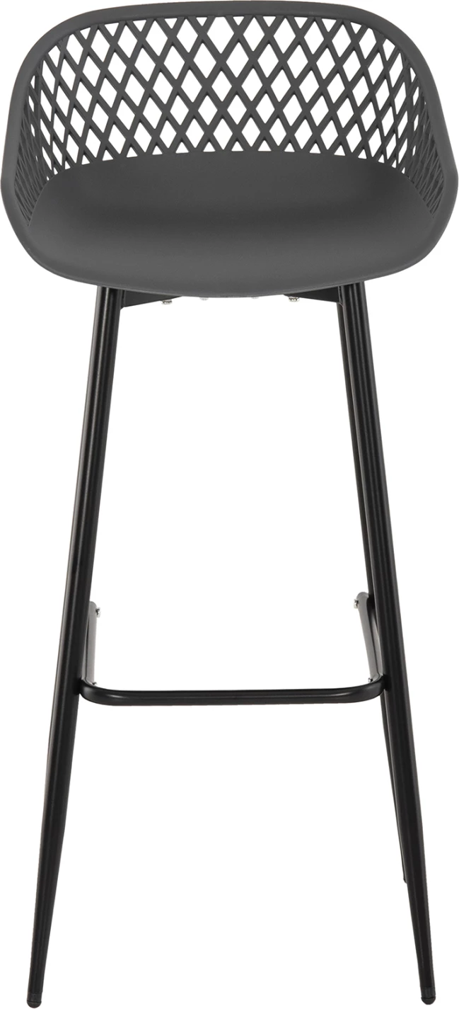 Karrige për bar AVAYA FH8686.20, polipropilen gri, këmbë metalike të zeza, 46x48x99H cm