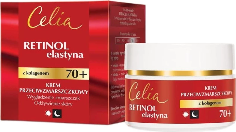 Krem anti-rrudhë për femra Celia Retinol Elastin 70+, 50ml