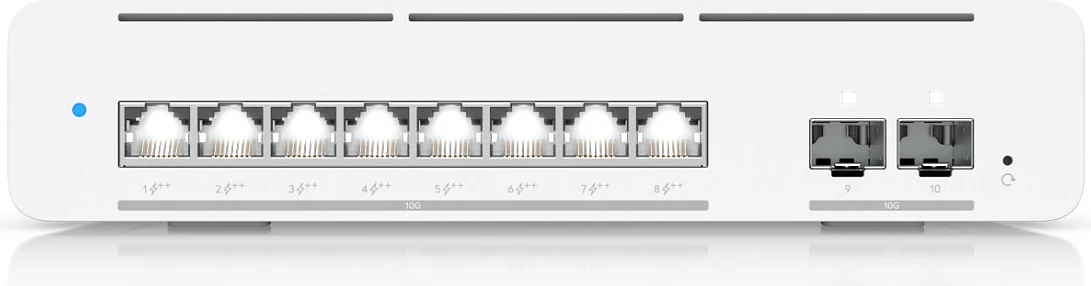 Switch Ubiquiti UniFi USW-Pro-XG-8-PoE, 8x 10G RJ45, 2x SFP+, PoE++ 155W, e bardhë