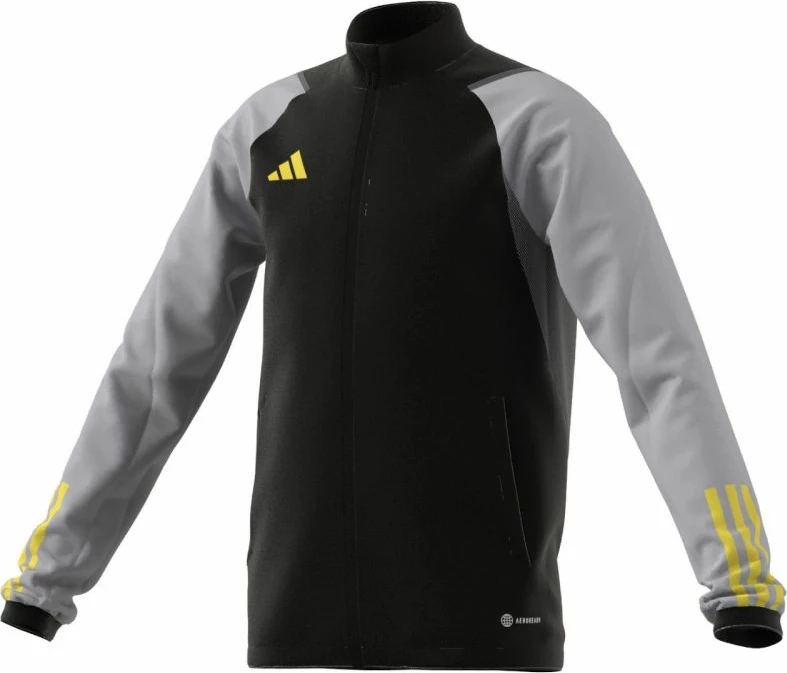 Duks për fëmijë adidas, i zi dhe i argjendtë