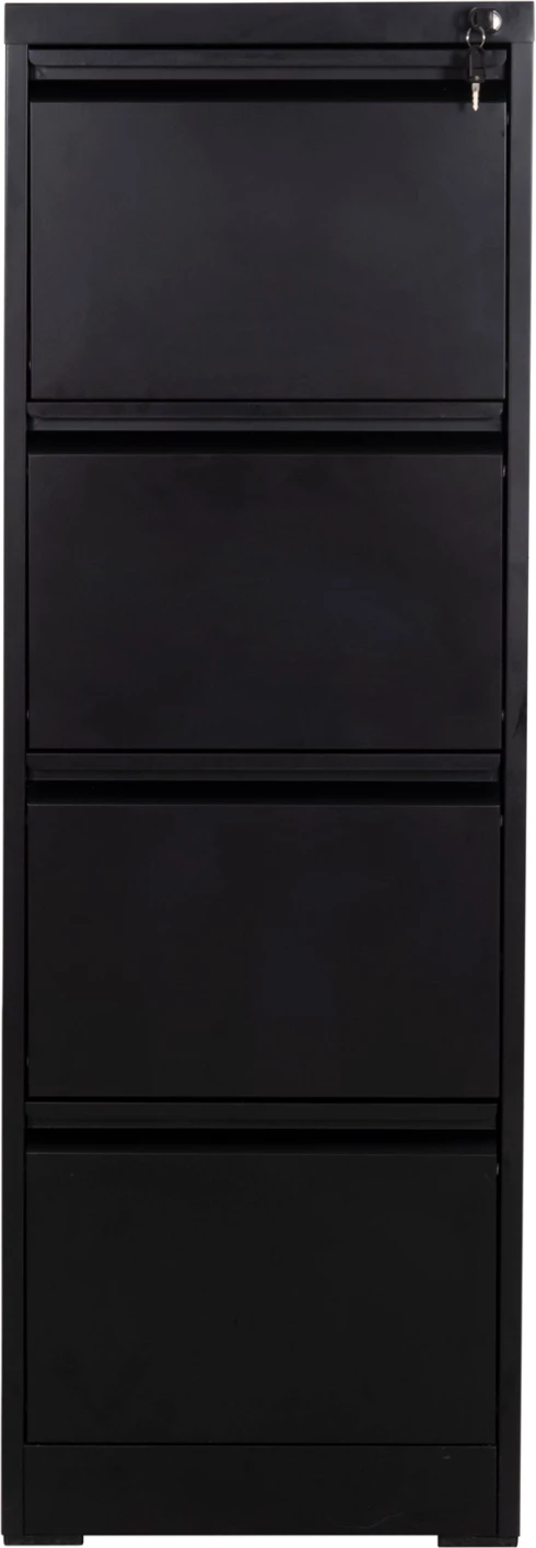 Kabinë arkivimi për zyre SIDER, metal i zi, 4 sirtarë, FH6637.01, 45.5x62x134 cm