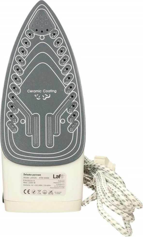 Hekur me avull Lafe LAF02b, 2200W, Qeramik, Zi/Kuq